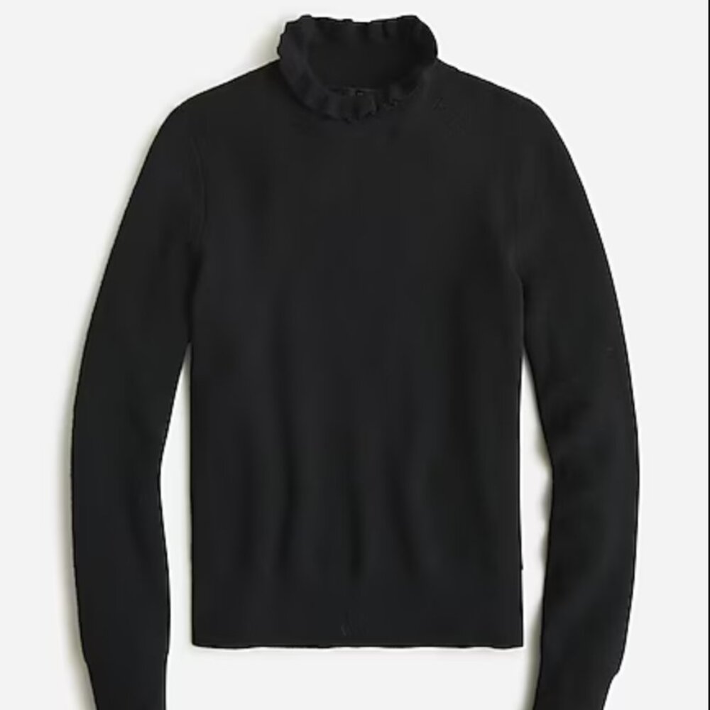 J. Crew Ruffleneck Merino Wool Sweater